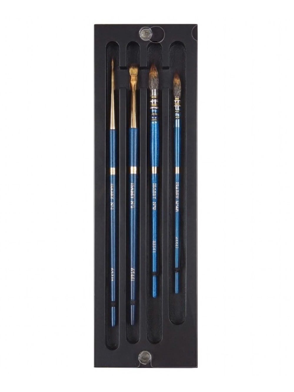 Isabey Isacolor Brush Set, Moo Size 4/0 & 00, Round Size 2, Wash Size 2 - Picture 3 of 3